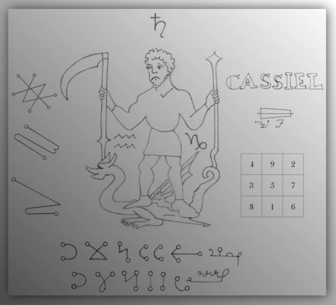 Archangel Cassiel Saturn Charm